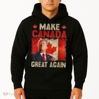 Make Canada Great Again Funny Trump President 2024 Hoodie thumb 2