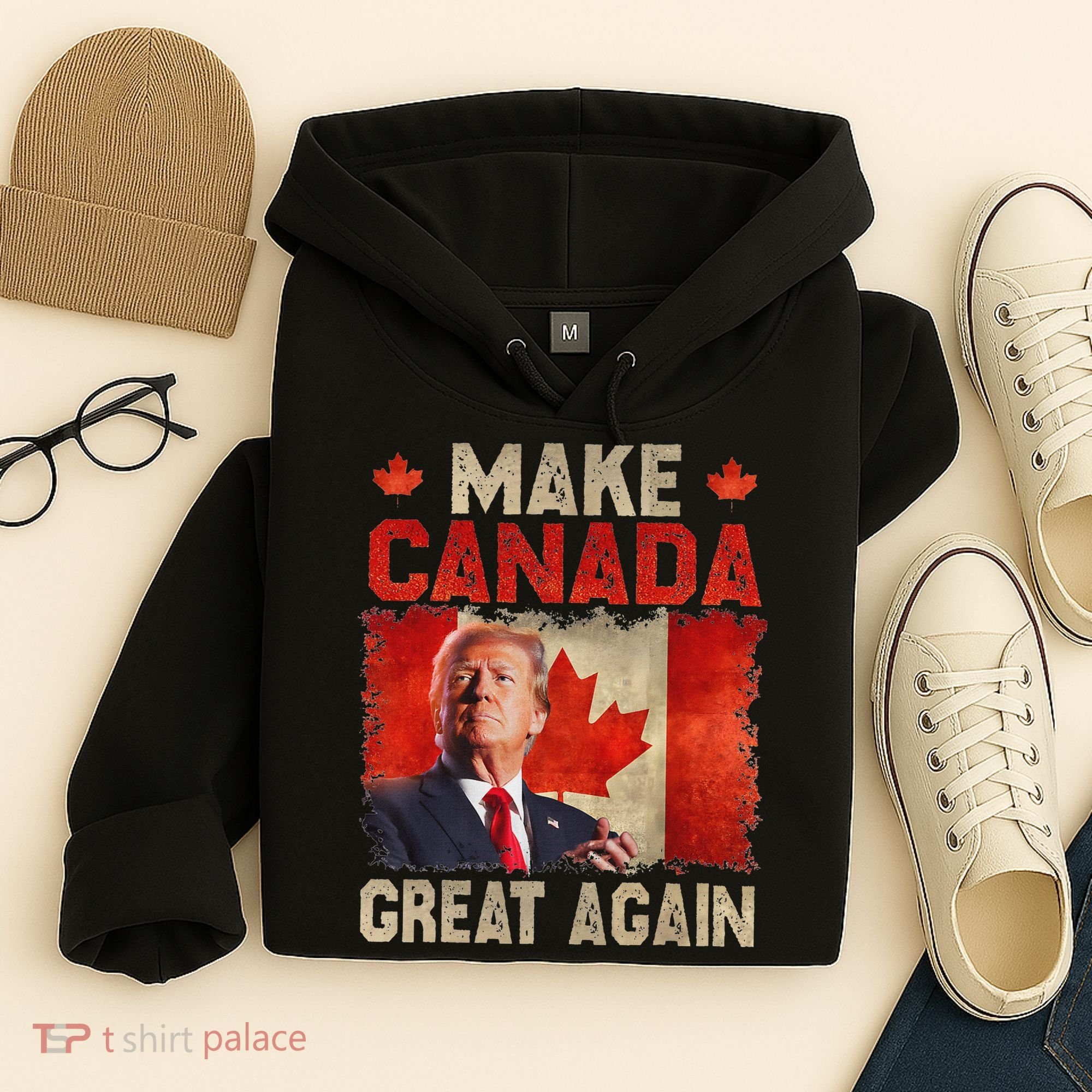 Make Canada Great Again Funny Trump President 2024 Hoodie