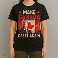 Make Canada Great Again Funny Trump President 2024 T-Shirt thumb 4
