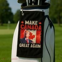 Make Canada Great Again Funny Trump President 2024 Golf Towel thumb 2
