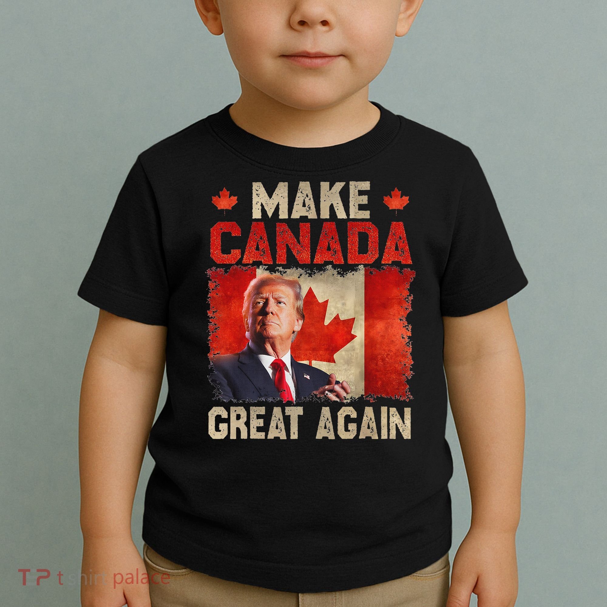 Make Canada Great Again Funny Trump President 2024 Toddler T-Shirt