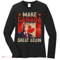 Make Canada Great Again Funny Trump President 2024 Women's Long Sleeve Shirt thumb 0