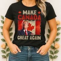 Make Canada Great Again Funny Trump President 2024 Women's T-Shirt thumb 2