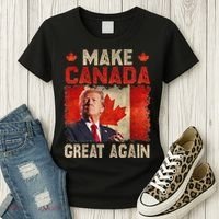 Make Canada Great Again Funny Trump President 2024 Women's T-Shirt thumb 3