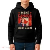 Make Canada Great Again Funny Trump President 2024 Kids Hoodie thumb 4