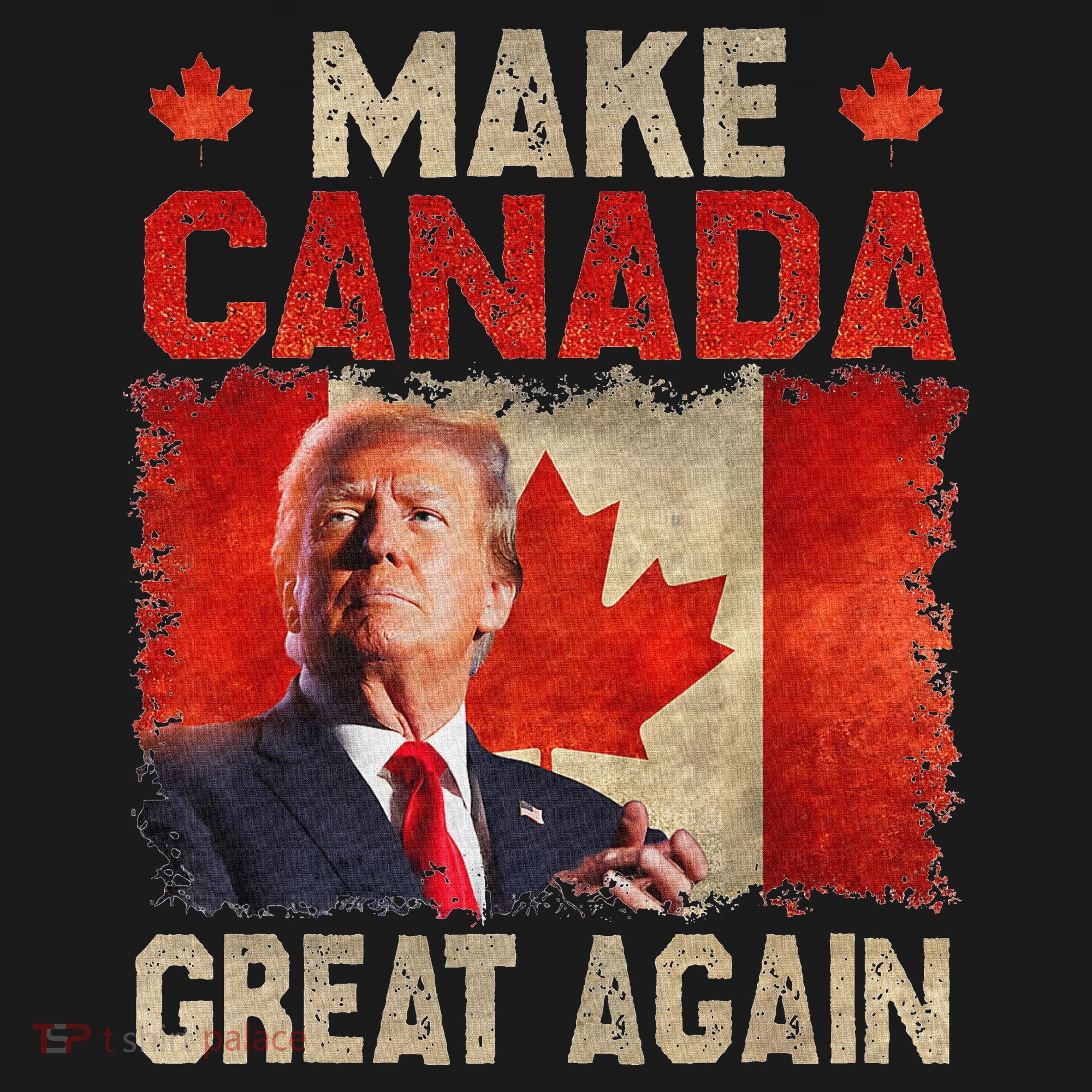 Make Canada Great Again Funny Trump President 2024 Kids Long Sleeve Shirt