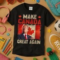 Make Canada Great Again Funny Trump President 2024 Kids T-Shirt thumb 3