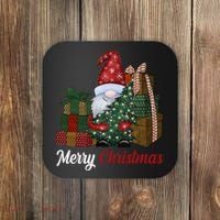 Merry Christmas Gnome Festive Holiday Gift Coaster thumb 0