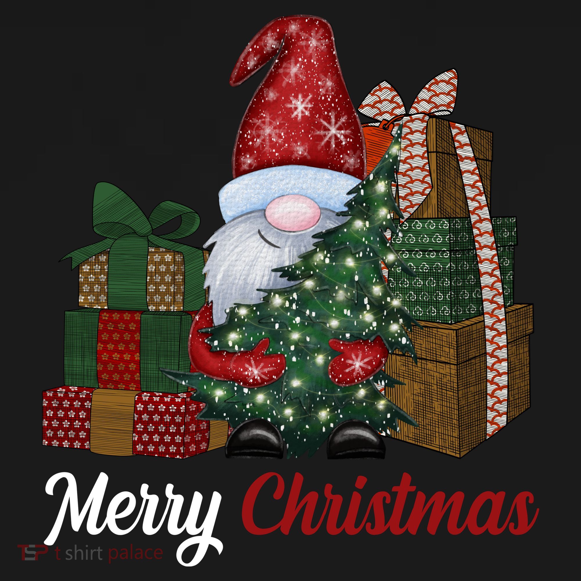 Merry Christmas Gnome Festive Holiday Gift Coaster