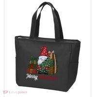 Merry Christmas Gnome Festive Holiday Gift Tote Bag thumb 3