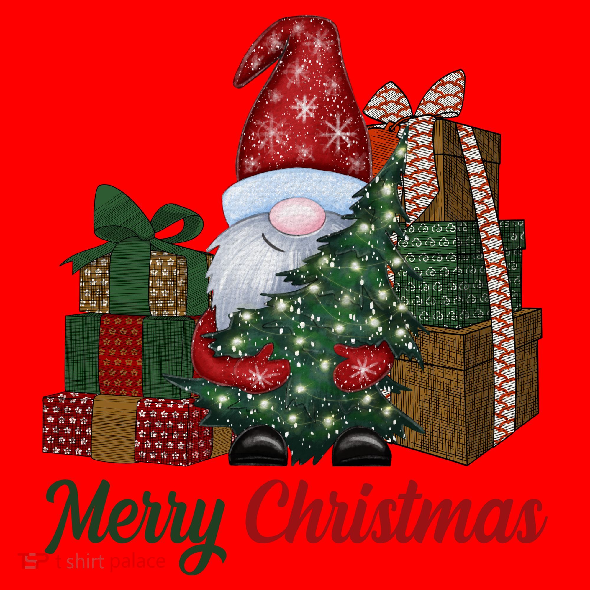 Merry Christmas Gnome Festive Holiday Gift Santa Hat