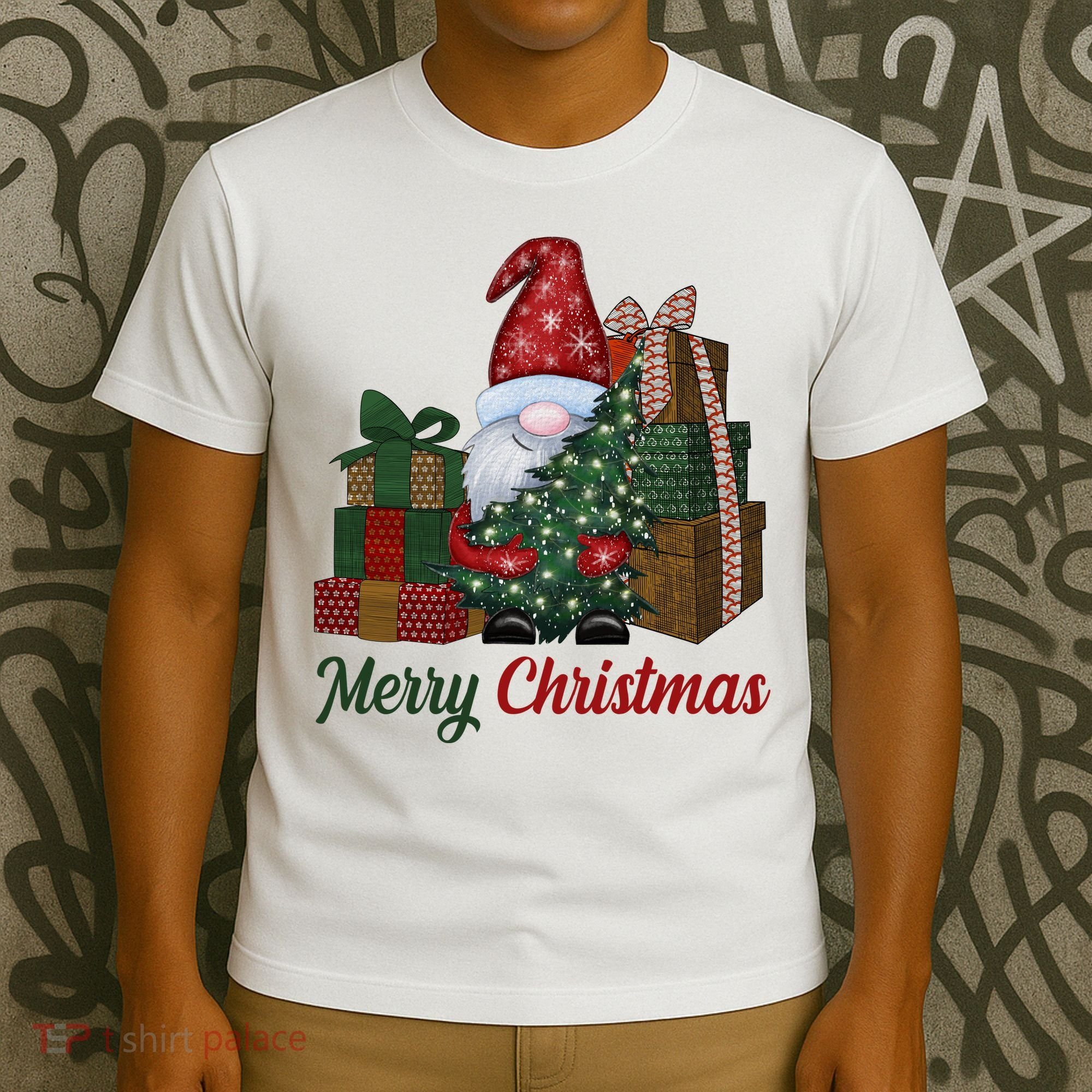 Merry Christmas Gnome Festive Holiday Gift T-Shirt