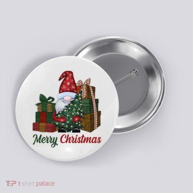 Merry Christmas Gnome Festive Holiday Gift Button