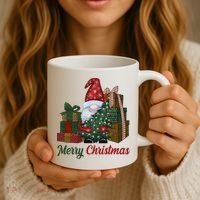 Merry Christmas Gnome Festive Holiday Gift Coffee Mug thumb 3