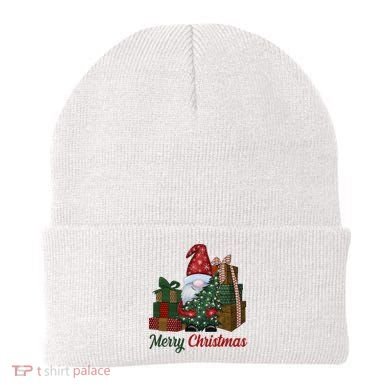 Merry Christmas Gnome Festive Holiday Gift Beanie
