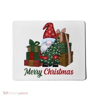 Merry Christmas Gnome Festive Holiday Gift Mousepad