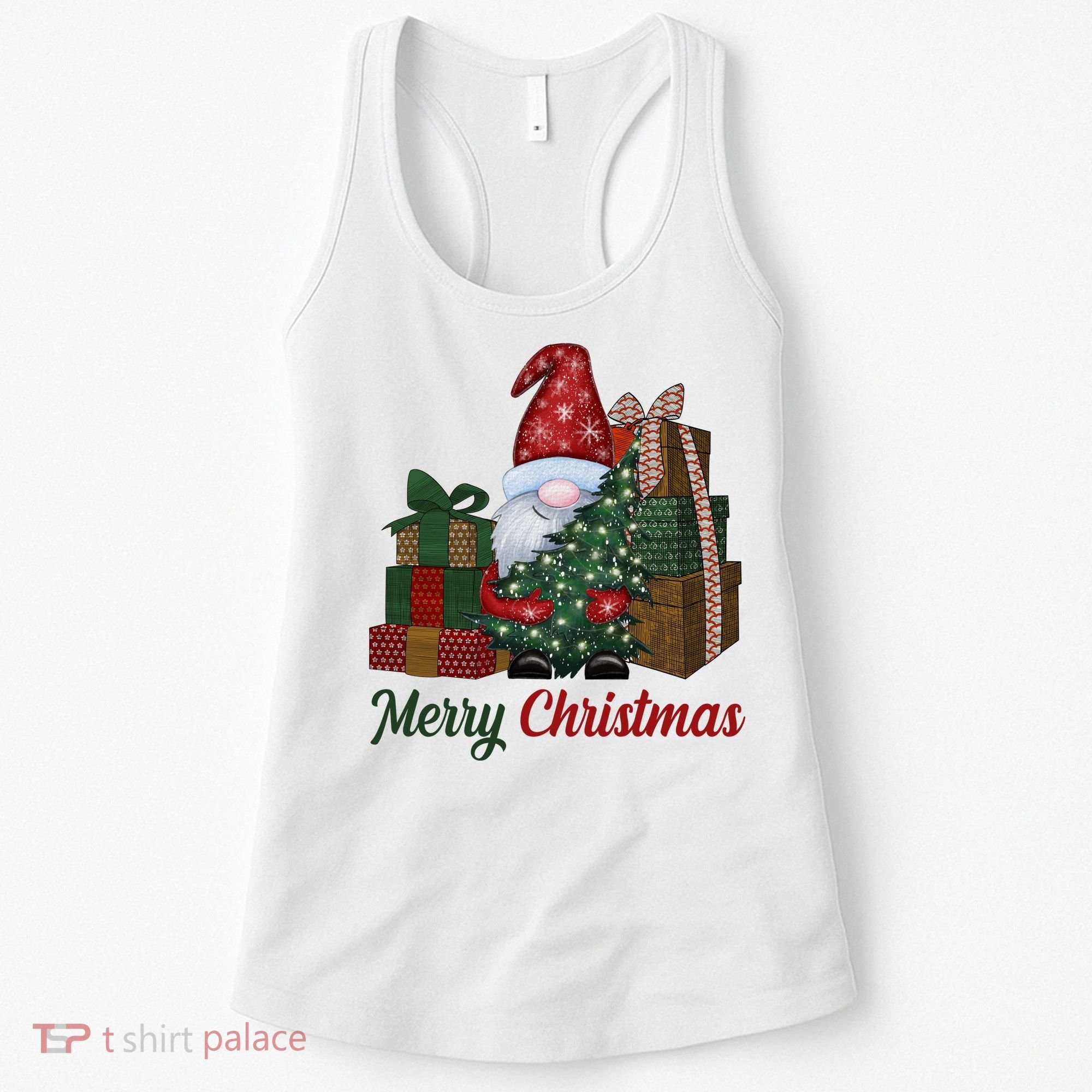 Merry Christmas Gnome Festive Holiday Gift Women's Tank Top