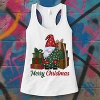 Merry Christmas Gnome Festive Holiday Gift Women's Tank Top thumb 3