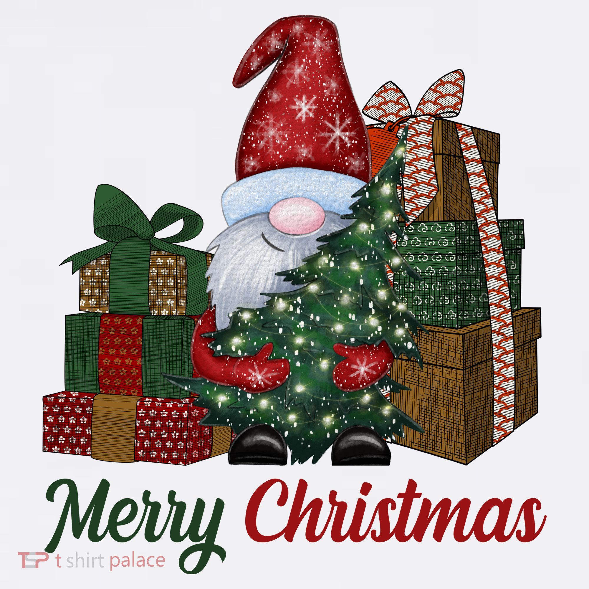 Merry Christmas Gnome Festive Holiday Gift Baby Bodysuit