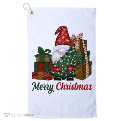 Merry Christmas Gnome Festive Holiday Gift Golf Towel