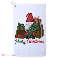 Merry Christmas Gnome Festive Holiday Gift Golf Towel thumb 0
