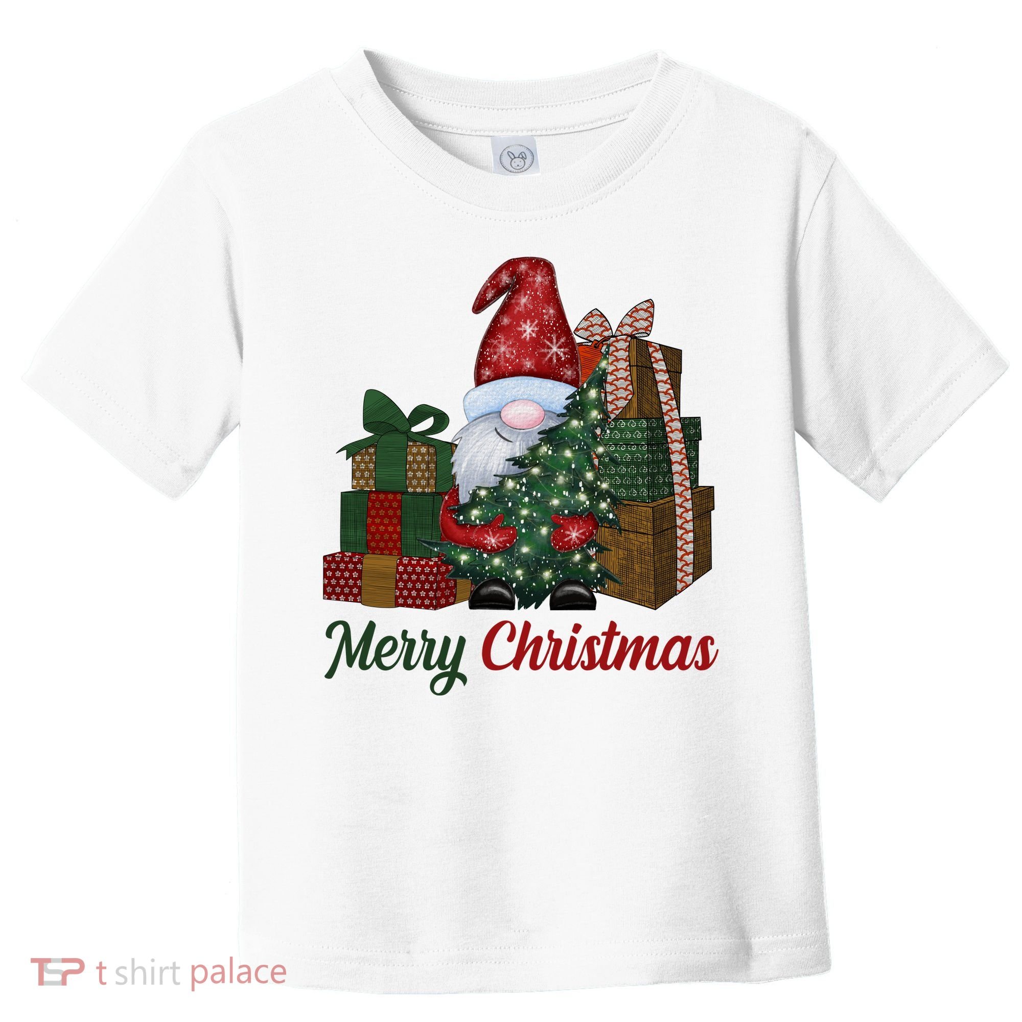 Merry Christmas Gnome Festive Holiday Gift Toddler T-Shirt