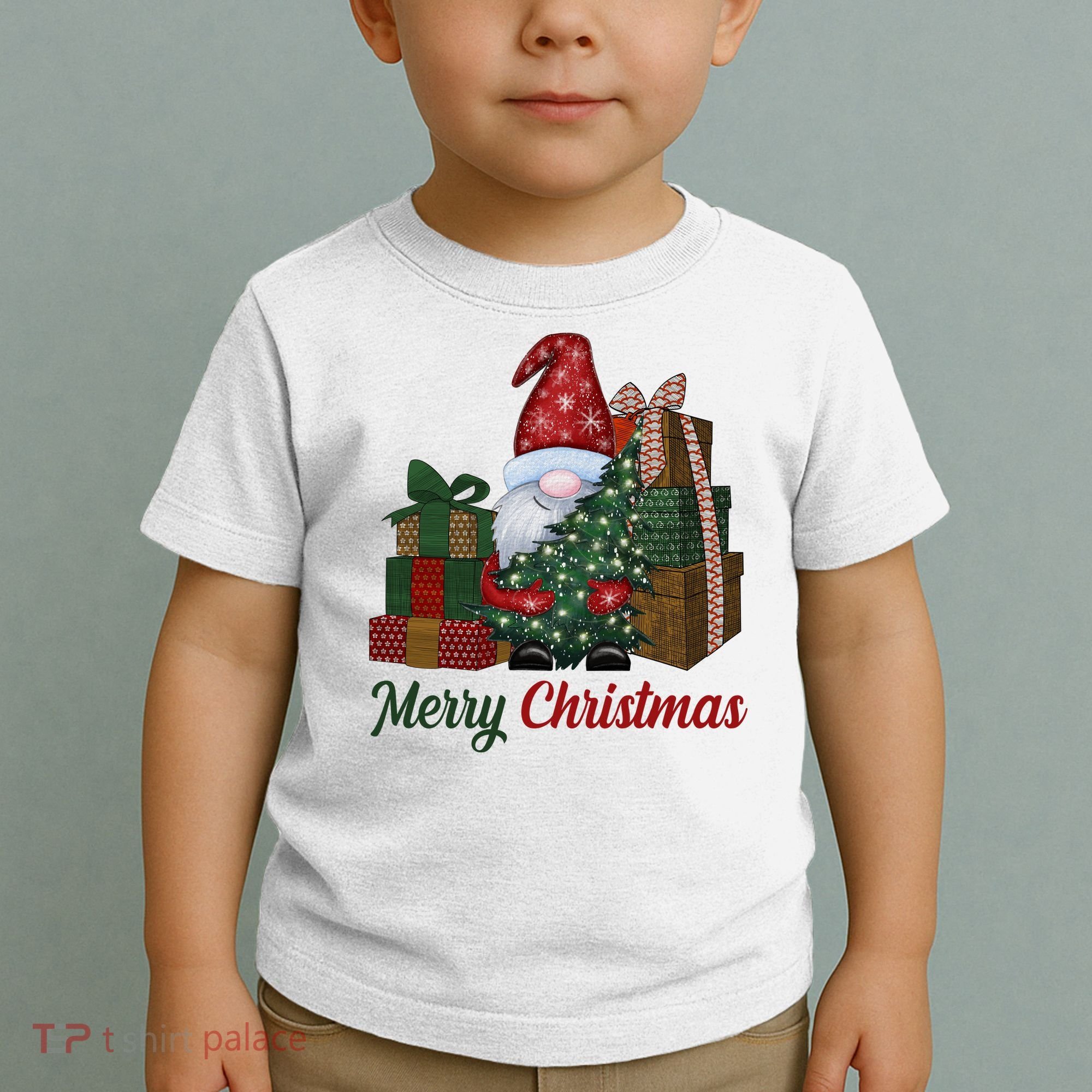 Merry Christmas Gnome Festive Holiday Gift Toddler T-Shirt