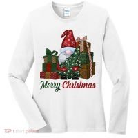 Merry Christmas Gnome Festive Holiday Gift Women's Long Sleeve Shirt thumb 0