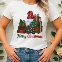 Merry Christmas Gnome Festive Holiday Gift Women's T-Shirt thumb 2