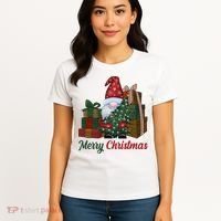 Merry Christmas Gnome Festive Holiday Gift Women's T-Shirt thumb 4