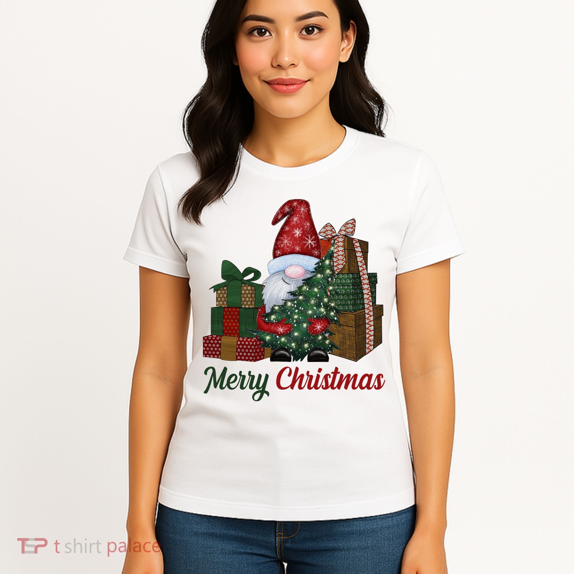 Merry Christmas Gnome Festive Holiday Gift Women's T-Shirt