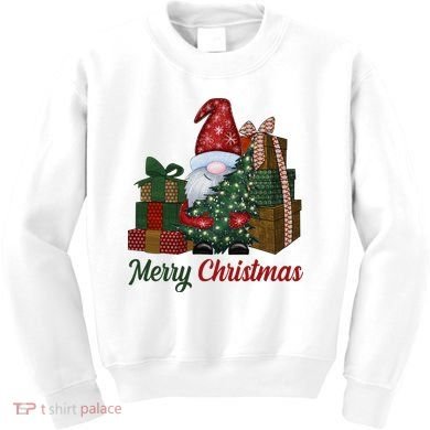 Merry Christmas Gnome Festive Holiday Gift Kids Sweatshirt