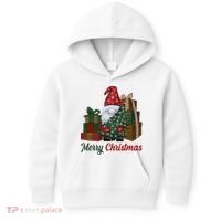 Merry Christmas Gnome Festive Holiday Gift Kids Hoodie thumb 0