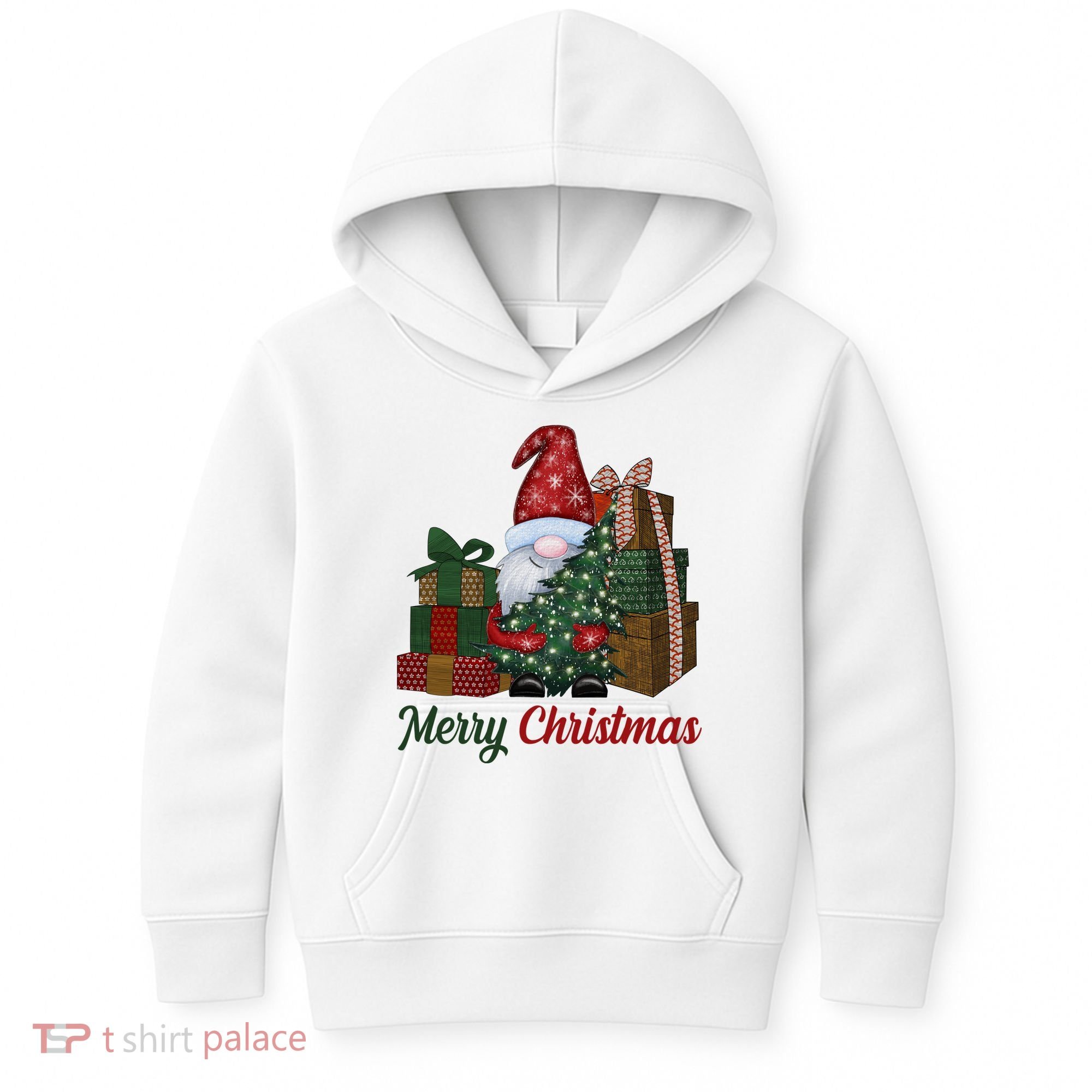 Merry Christmas Gnome Festive Holiday Gift Kids Hoodie