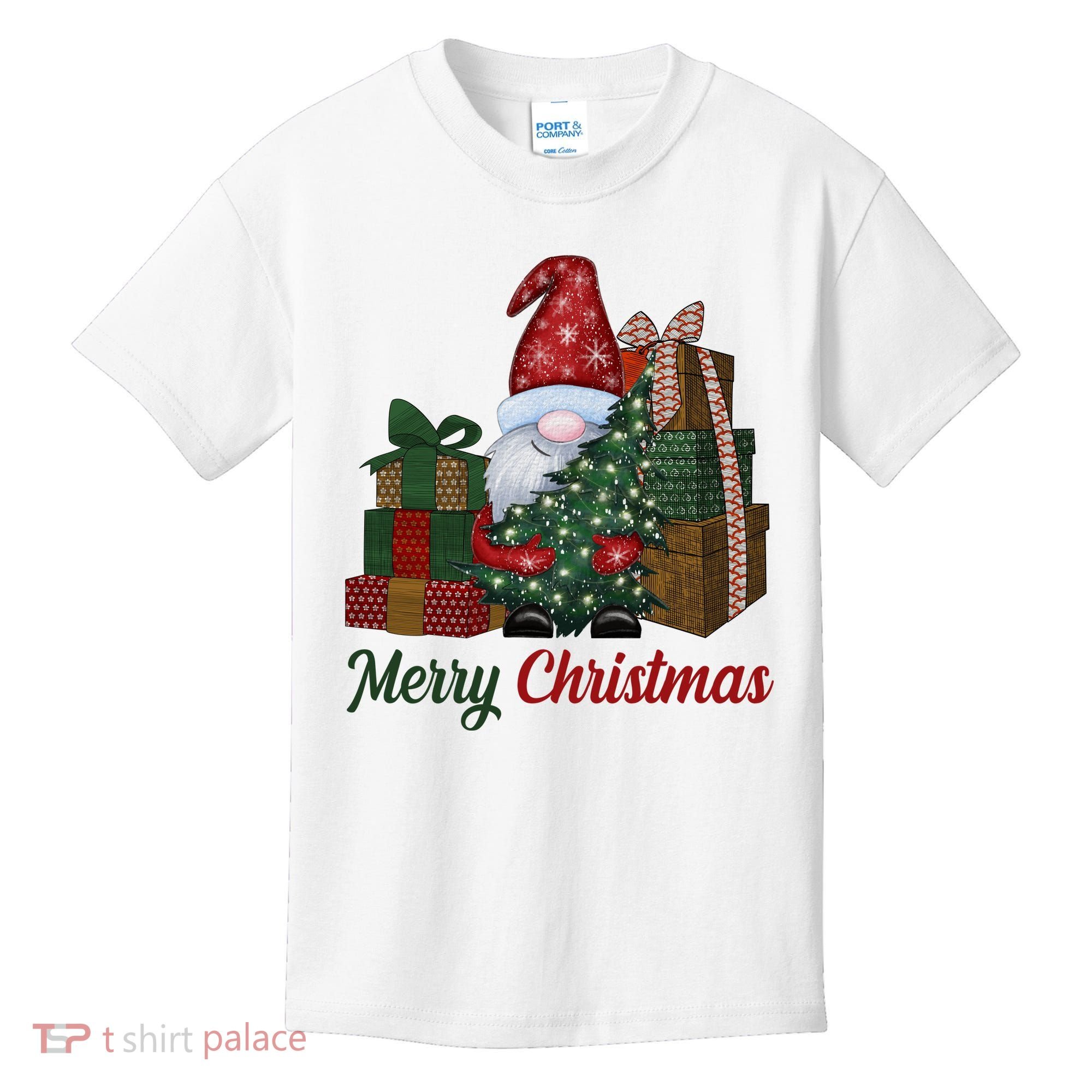 Merry Christmas Gnome Festive Holiday Gift Kids T-Shirt