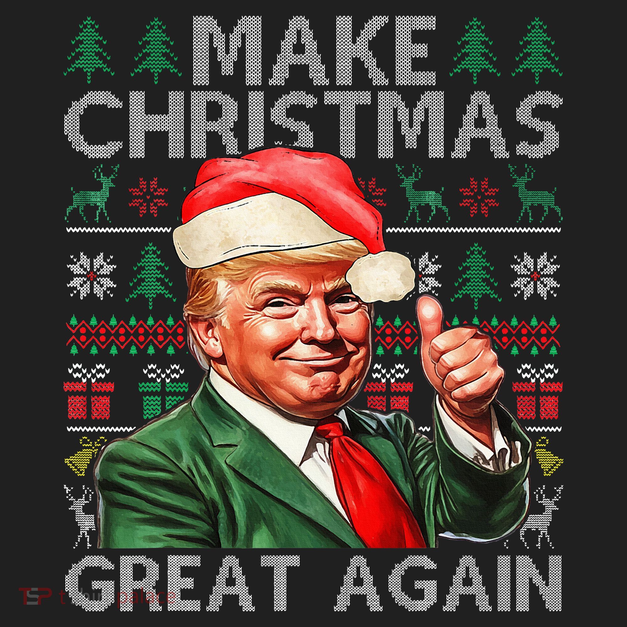 Make Christmas Great Again Funny Trump Xmas Snow Beanie