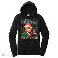 Make Christmas Great Again Funny Trump Xmas Snow Women's Hoodie thumb 0