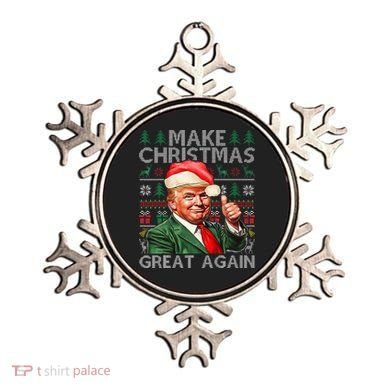 Make Christmas Great Again Funny Trump Xmas Snow Ornament