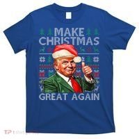 Make Christmas Great Again Funny Trump Xmas Snow T-Shirt thumb 0