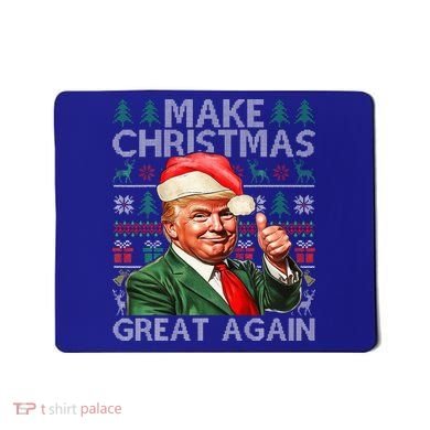 Make Christmas Great Again Funny Trump Xmas Snow Mousepad