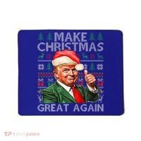 Make Christmas Great Again Funny Trump Xmas Snow Mousepad thumb 0