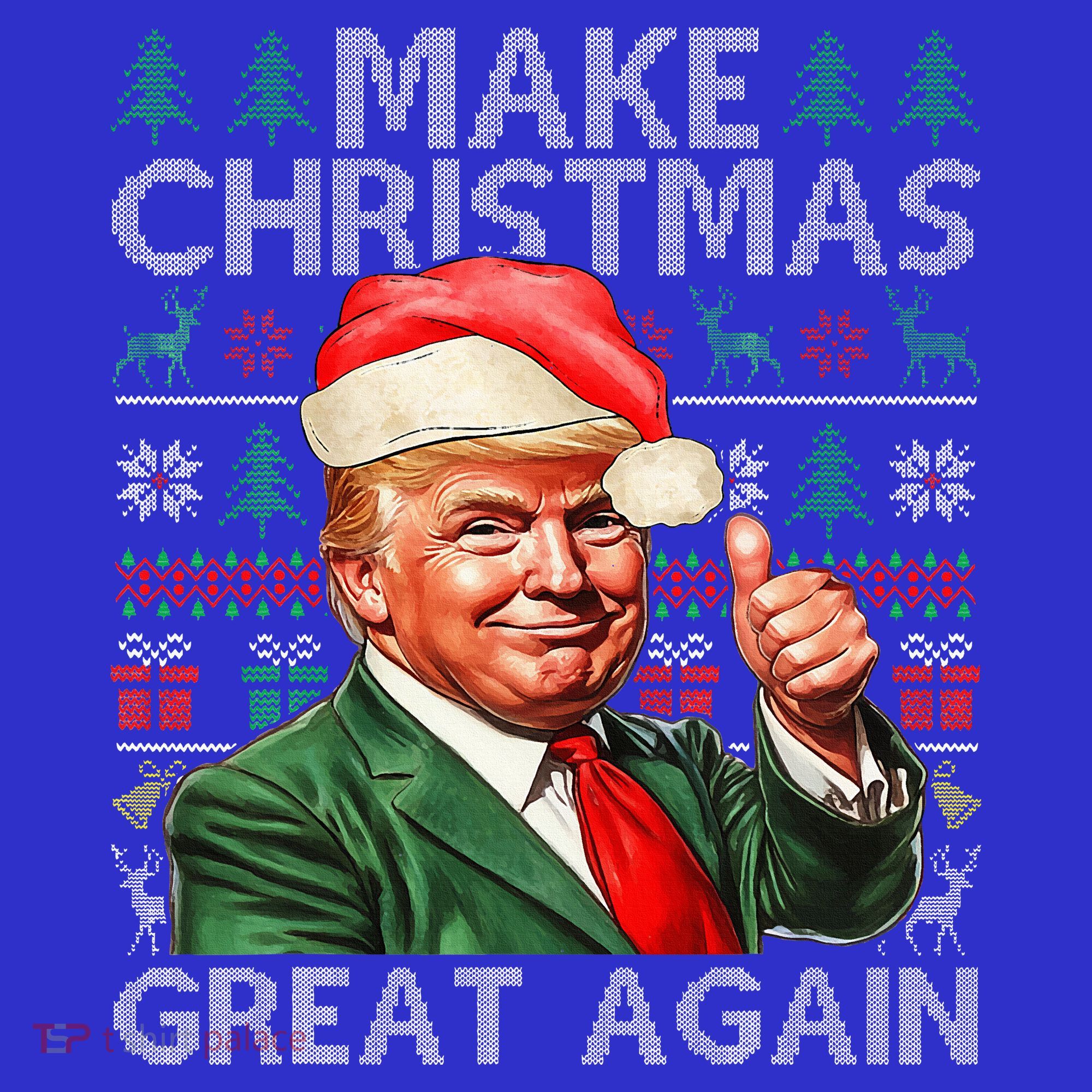 Make Christmas Great Again Funny Trump Xmas Snow Baby Bodysuit