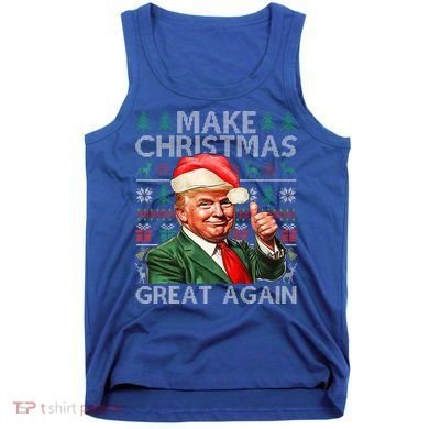 Make Christmas Great Again Funny Trump Xmas Snow Tank Top