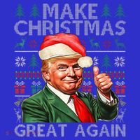 Make Christmas Great Again Funny Trump Xmas Snow Visor thumb 3