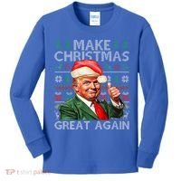 Make Christmas Great Again Funny Trump Xmas Snow Kids Long Sleeve Shirt thumb 0