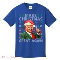 Make Christmas Great Again Funny Trump Xmas Snow Kids T-Shirt thumb 0