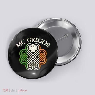 McGregor Irish Flag Celtic Knot Button