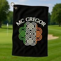 McGregor Irish Flag Celtic Knot Golf Towel thumb 1