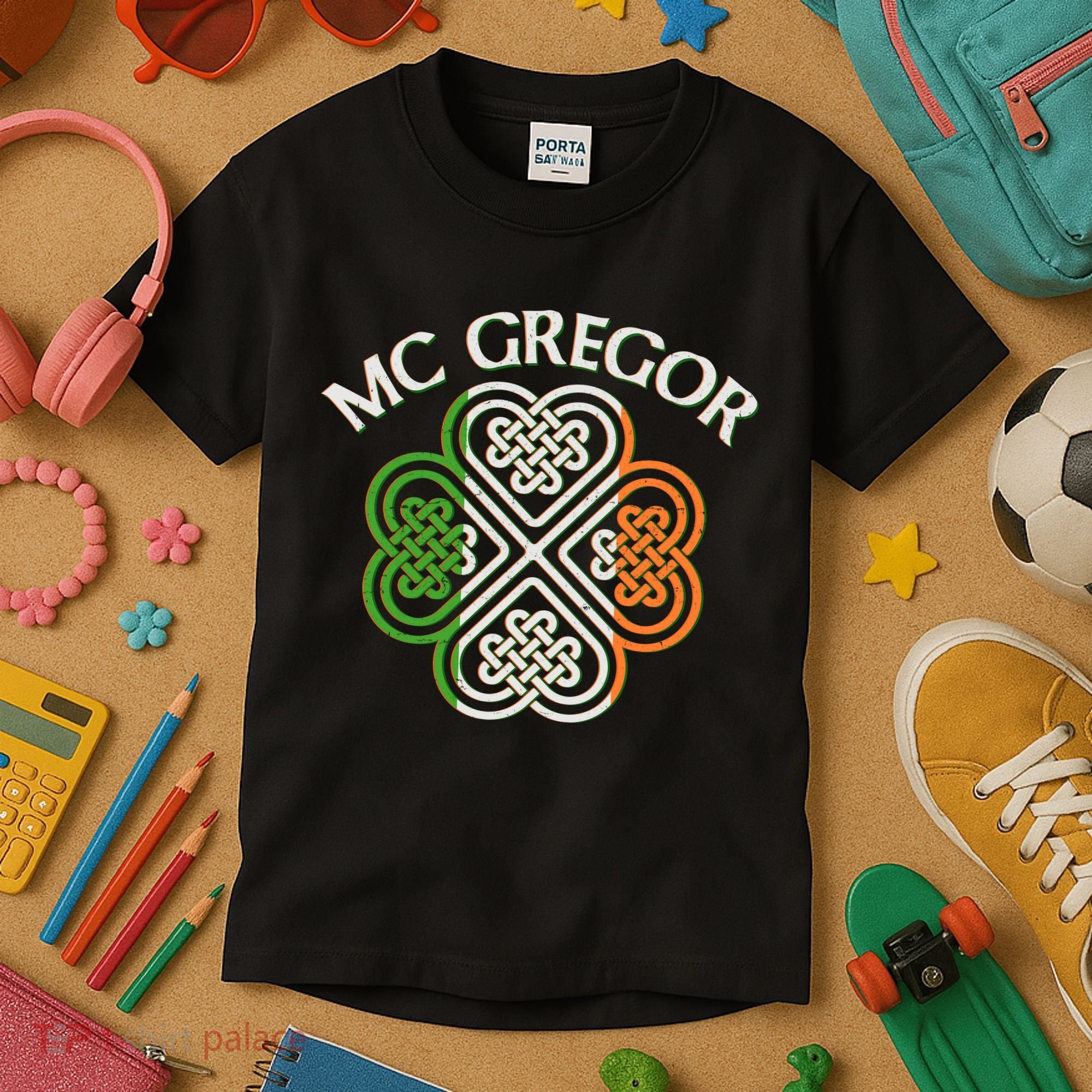 McGregor Irish Flag Celtic Knot Kids T-Shirt