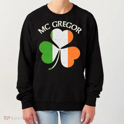 McGregor Irish Flag Clover Women's Sweatshirt in the selected color